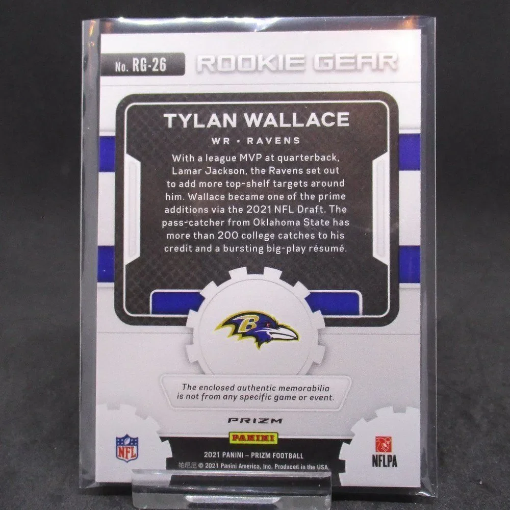 2021 Panini Prizm Rookie Gear Neon Green Pulsar Prizm Tylan Wallace RC